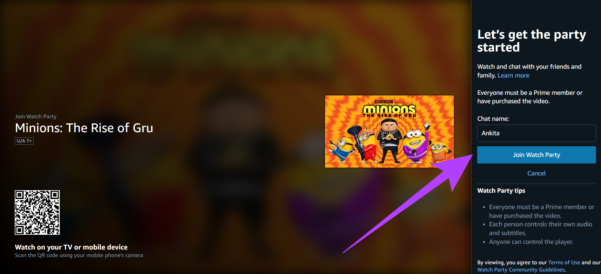 How To Create And Join Amazon Prime Video Watch Party panonar