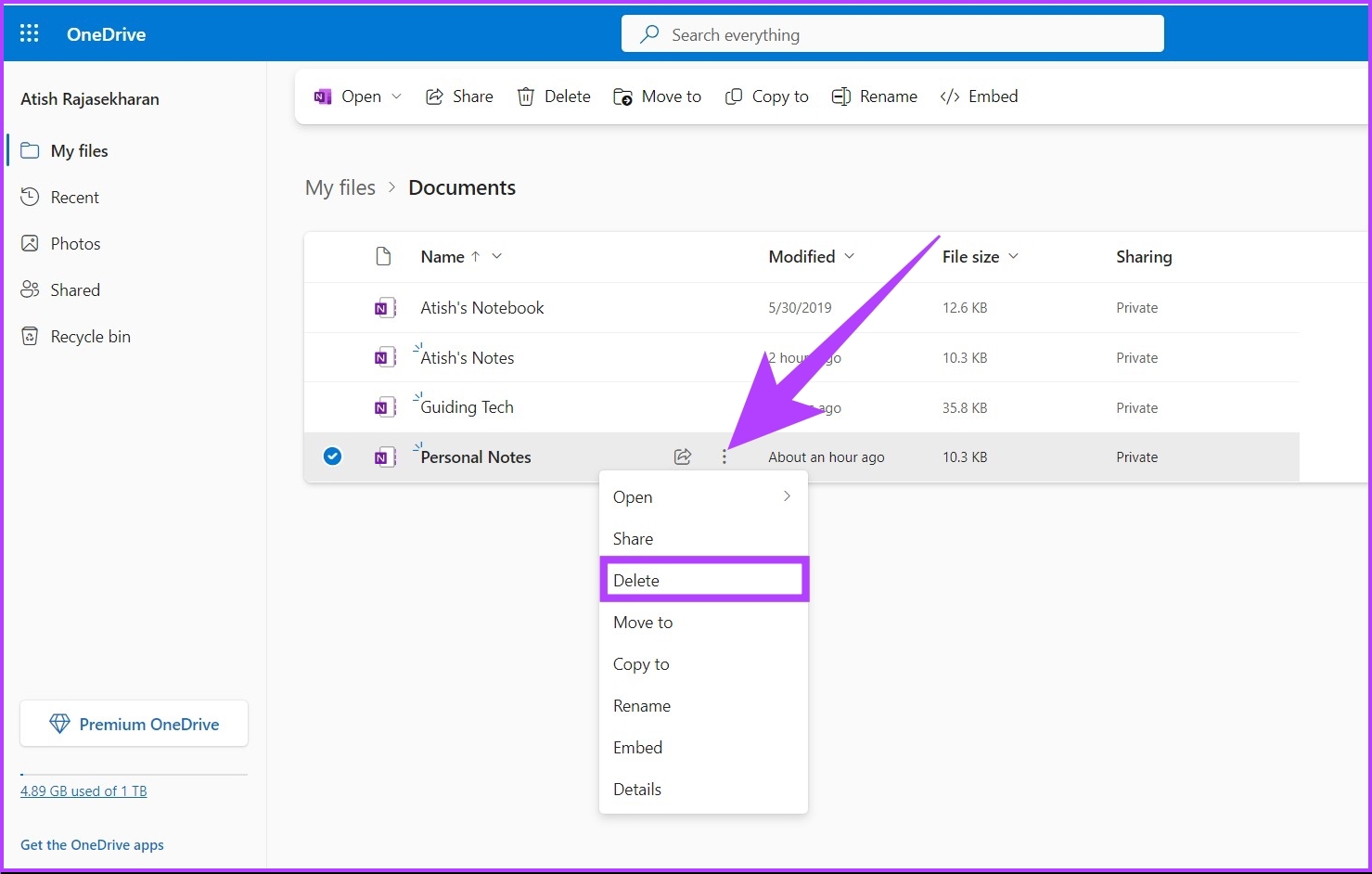 How to Delete a Notebook in Microsoft OneNote Guiding Tech