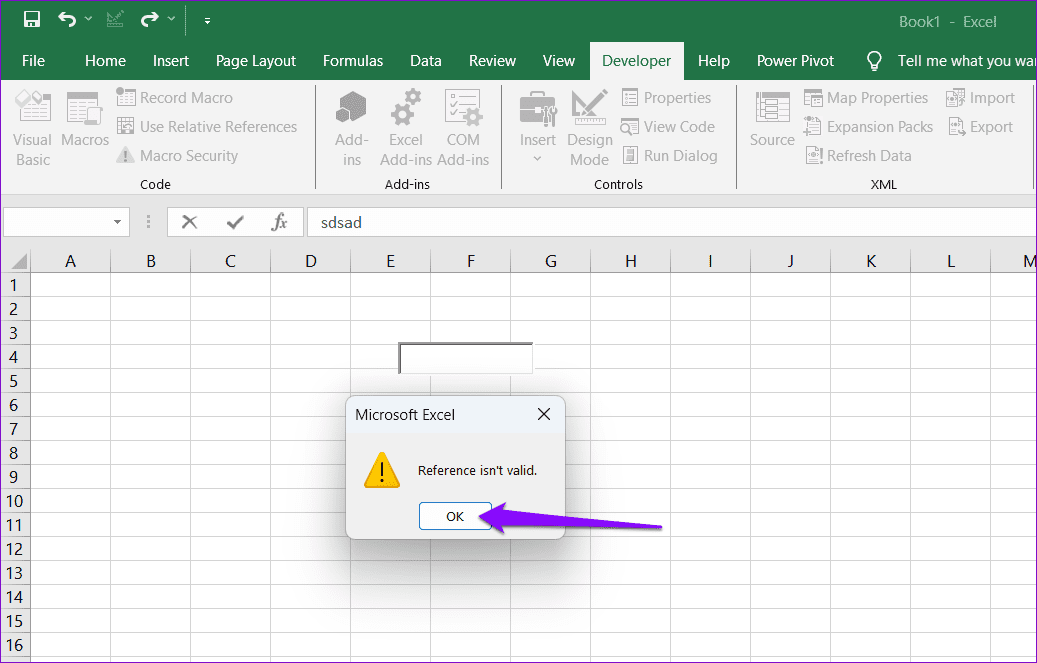 4 Fixes for "Reference Isn’t Valid" Error in Microsoft Excel for