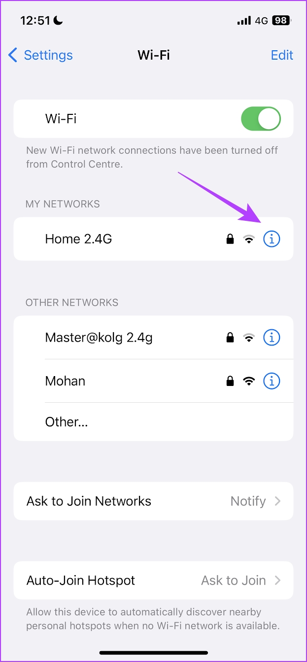 3 Ways to Fix iPhone Not Automatically Connecting to WiFi Guiding Tech