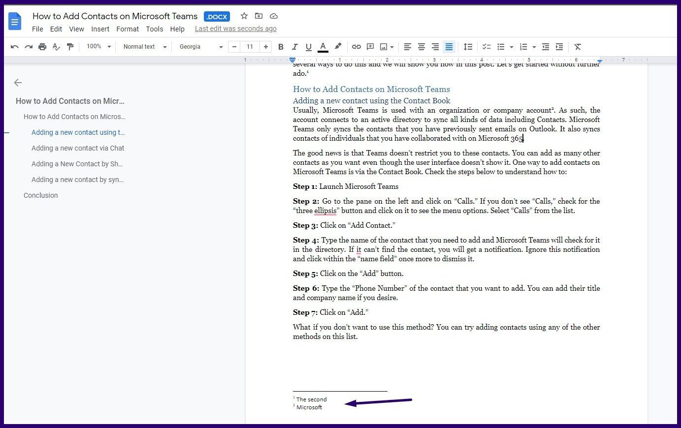 How to Insert Endnotes and Footnotes In Google Docs