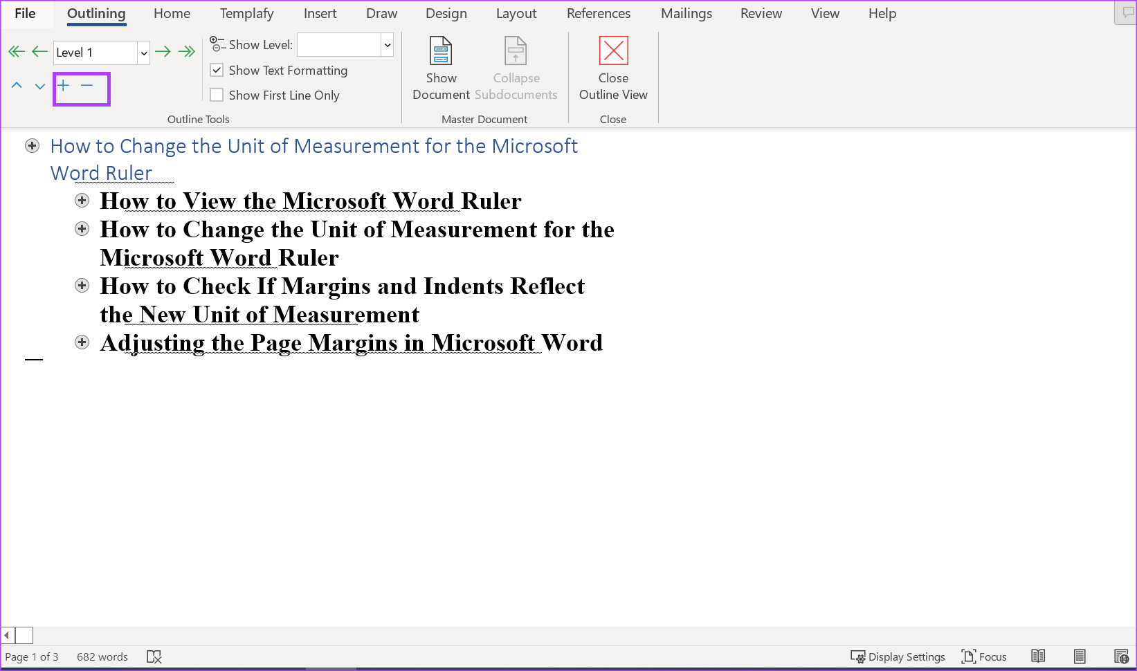 How to Use the Outline View in Microsoft Word Guiding Tech