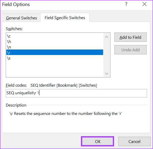 How to Use the SEQ Field Code to Number a Word Document Guiding Tech
