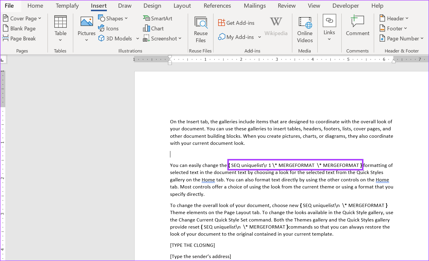 How to Use the SEQ Field Code to Number a Word Document Guiding Tech