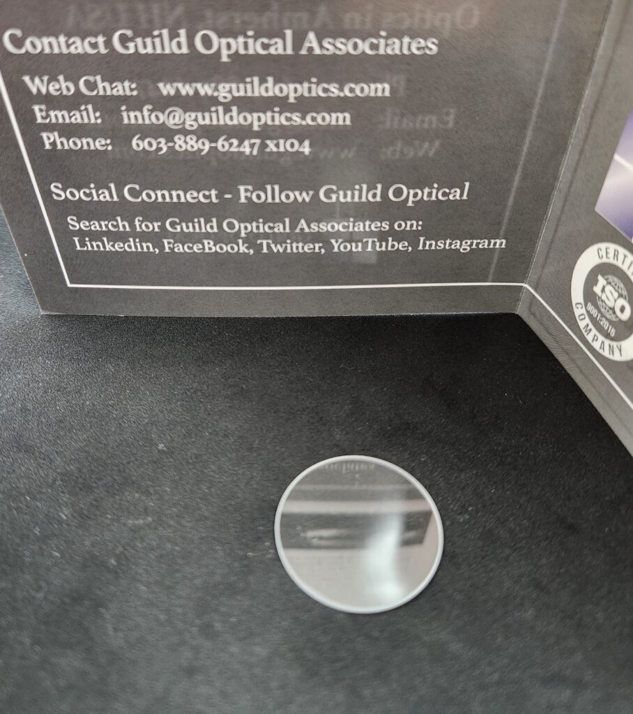 Optical Grade YAG and Zirconia Manufacturing Guild Optical Associates