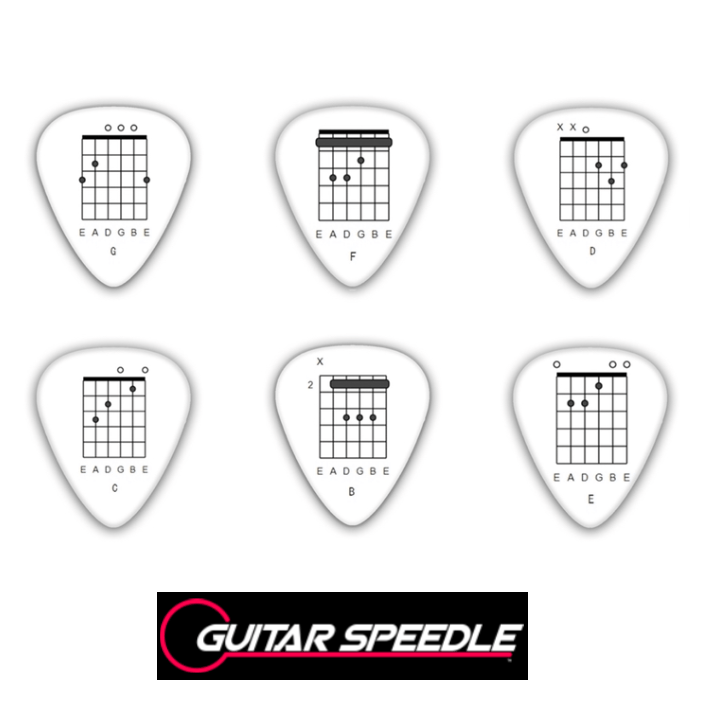 Guitar Chord Picks (Set Of 6) Guitar Speedle