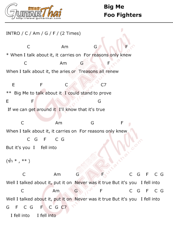 Everlong Foo Fighters Chords