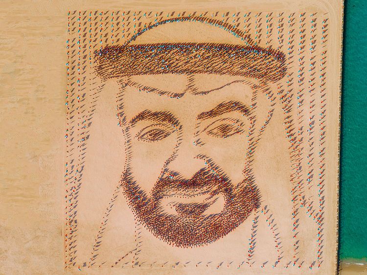 Flag Garden Opens At Kite Beach; 4000 Flags Used To Form Sheikh Mohamed