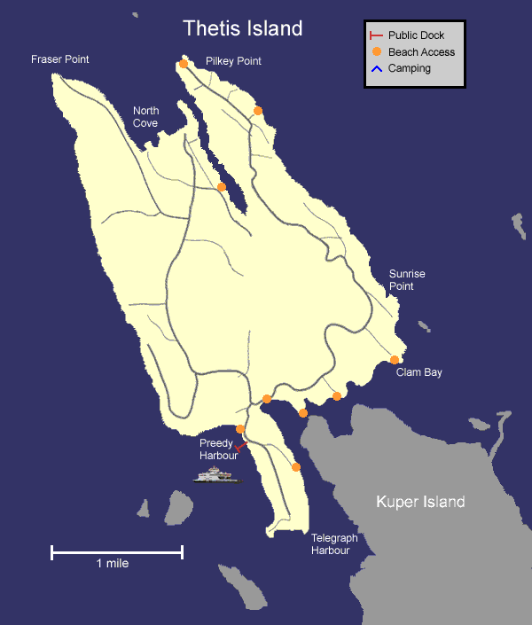 Thetis Island Map The Gulf Islands Guide