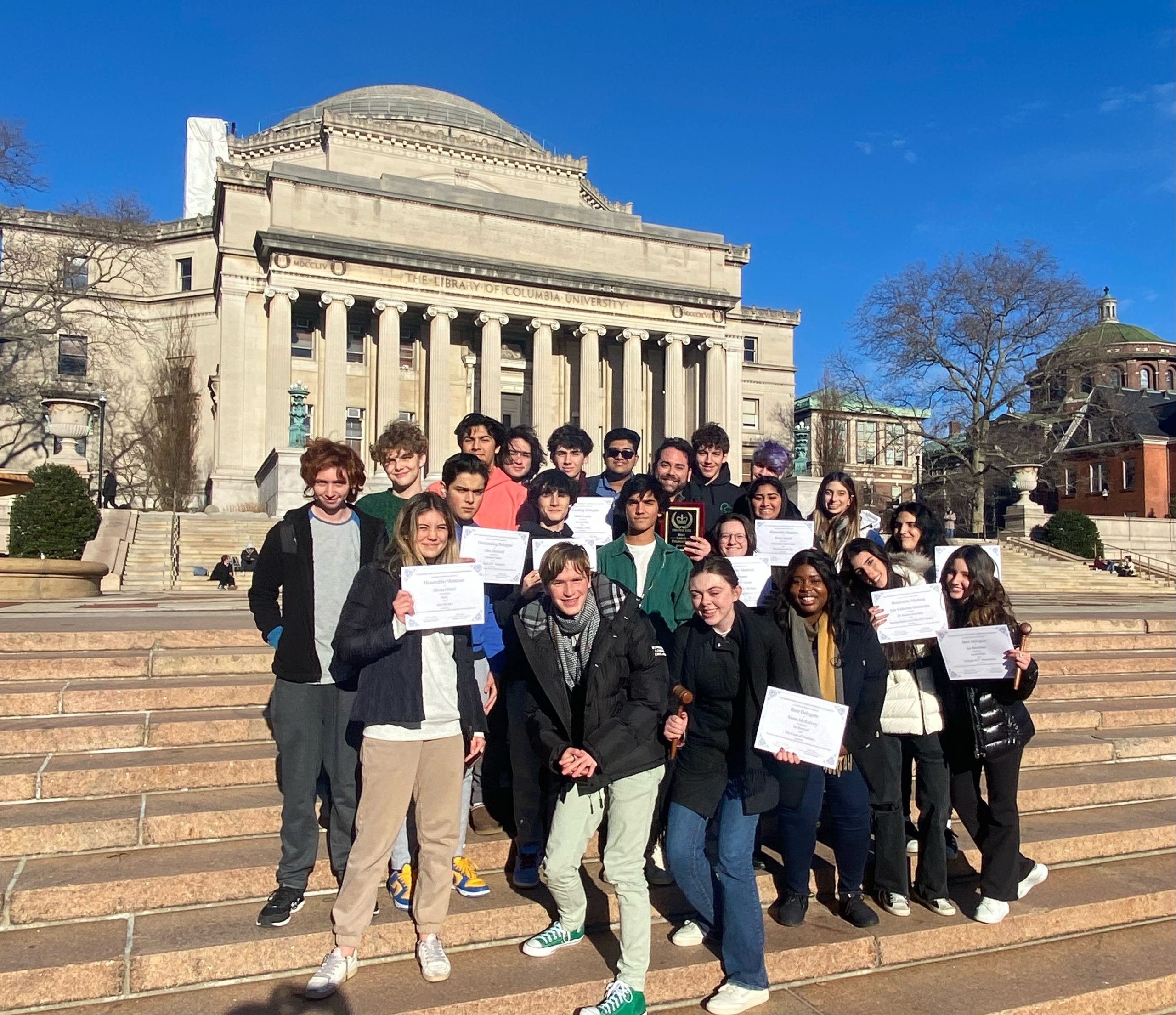 Model UN Team Recognized as Best Large Delegation at Columbia University Conference Gulliver Prep