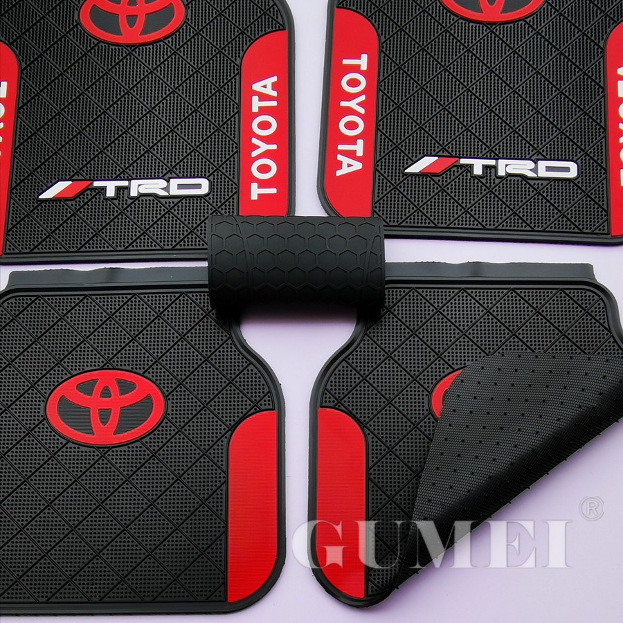 Red PVC logo car mats