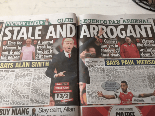 Image result for anti arsenal media