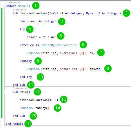 Try...Catch...Finally, Throws, User Defined exception in