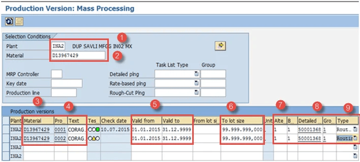 How to Create Production version in SAP PP C223