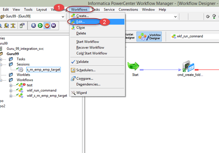 Workflow in Informatica Create, Task, Parameter, Reusable, Manager