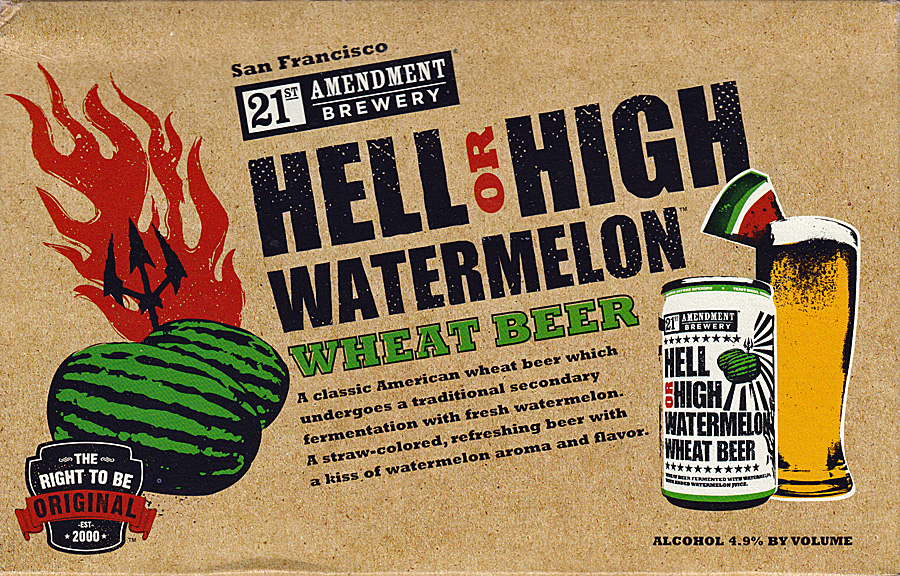 21st Amendment Hell or High Watermelon Wheat Beer Review