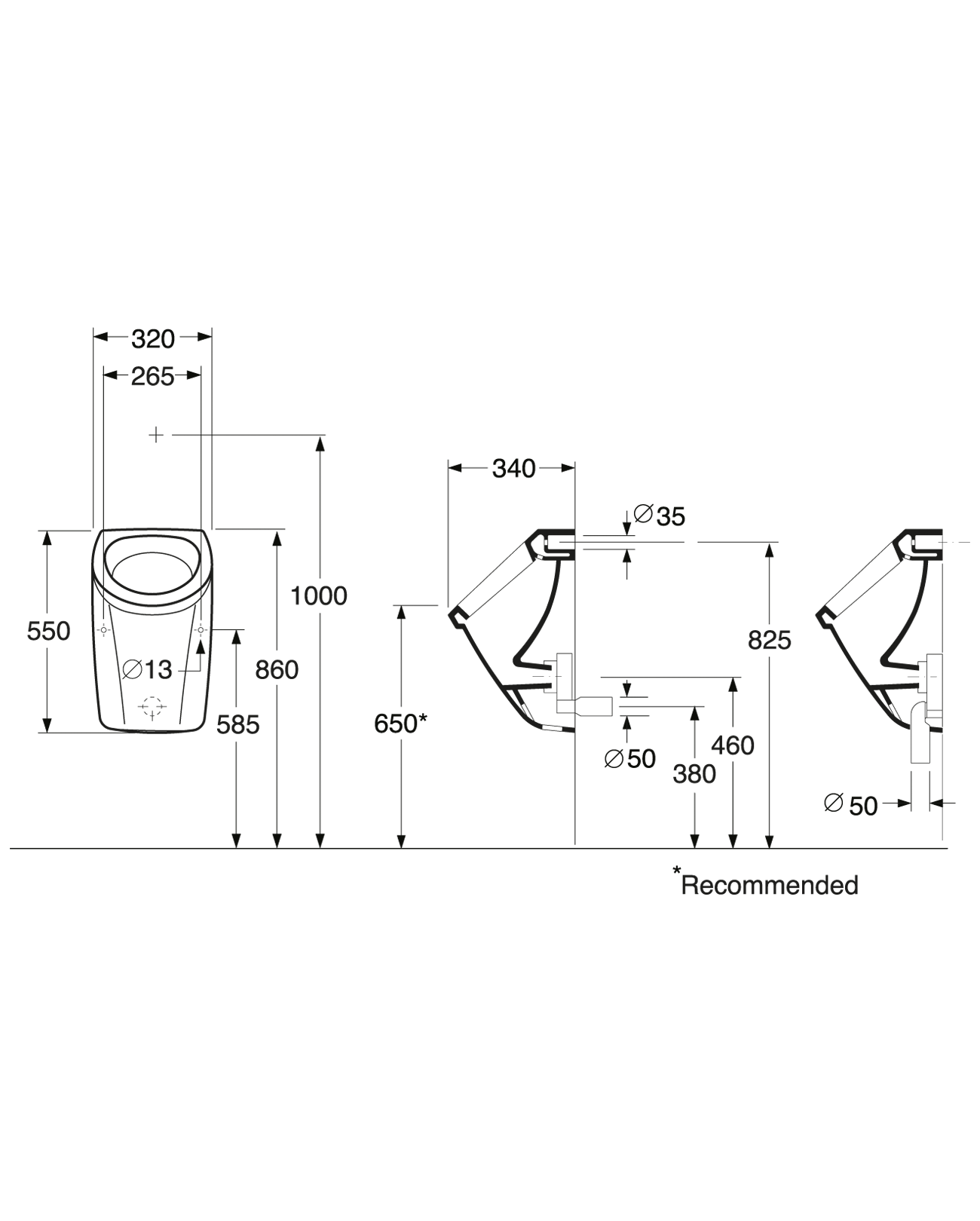 Floor Mounted Urinal Drain Connection Two Birds Home