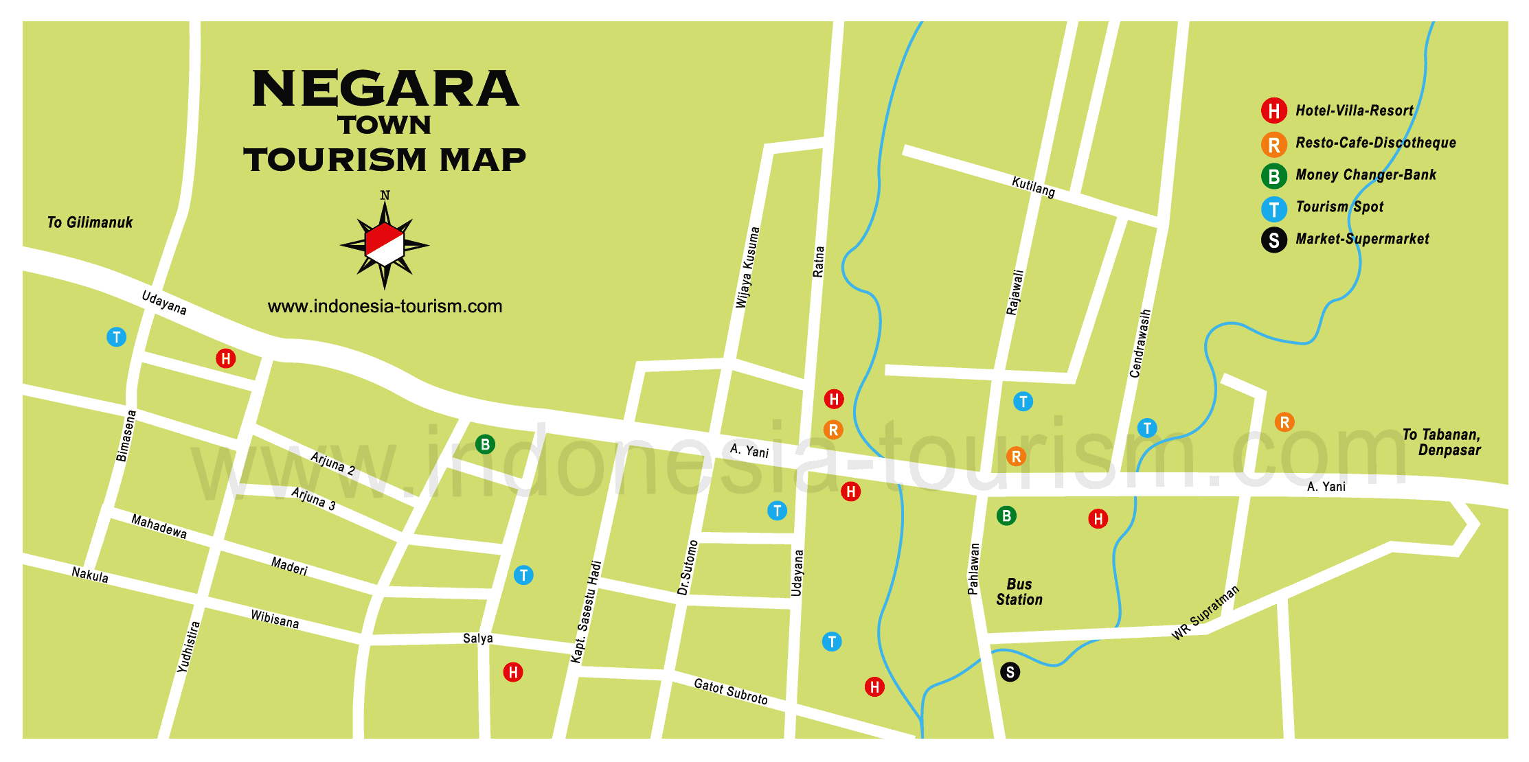 Map Jembrana Bali 88 World Maps