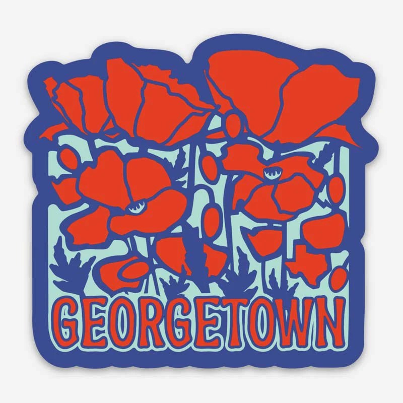 Royal Poppy Sticker Texas Sticker TX Gusto