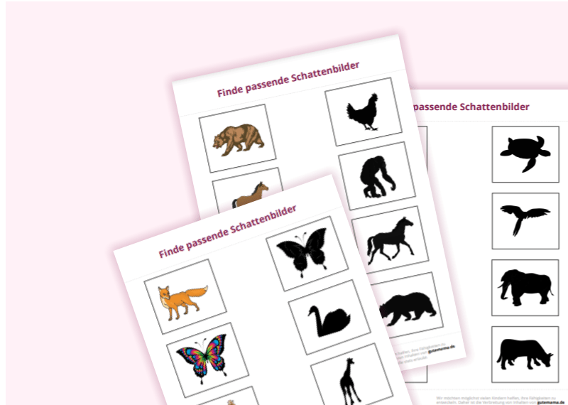 Schattenbilder spielen und visuelle Wahrnehmung schulen