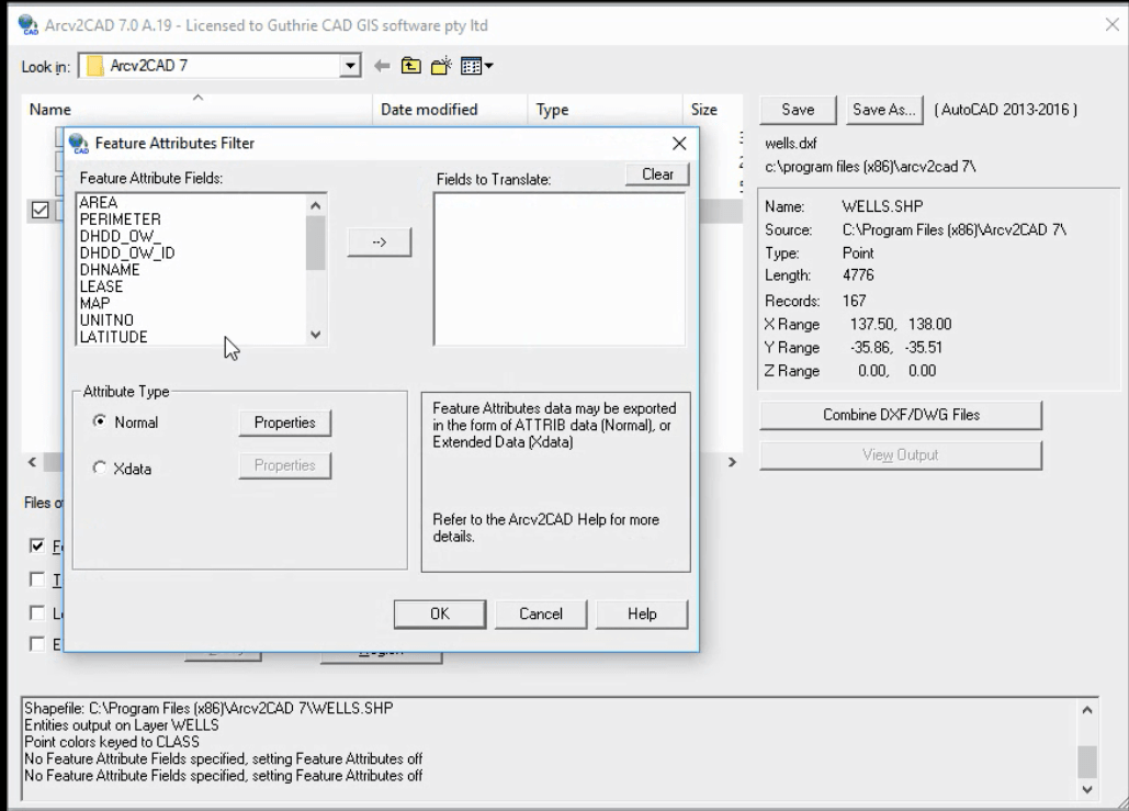 Export Shapefile to CAD with attributes Convert Shapefile attributes