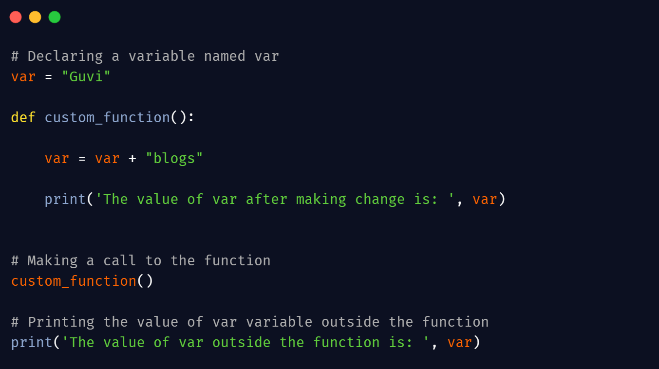 How To Use Global Variables Inside A Function In Python? GUVI Blogs