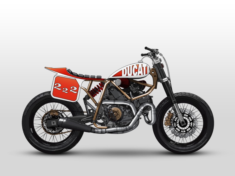Jesse Spade Custom Motorcycle Renderings Guy Haynie Graphic Designer