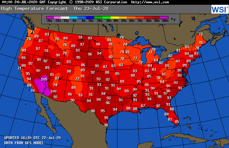 Extreme Temperature DiaryWednesday July 22, 2020/ Main Topics Low