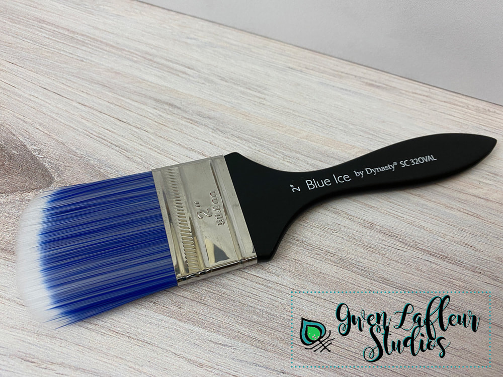Dynasty Blue Ice Oval Paint Brushes Gwen Lafleur Studios