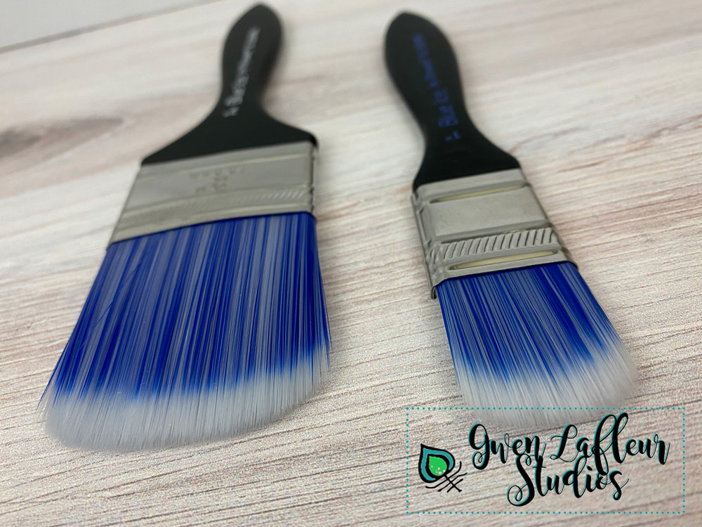 Dynasty Blue Ice Oval Paint Brushes Gwen Lafleur Studios