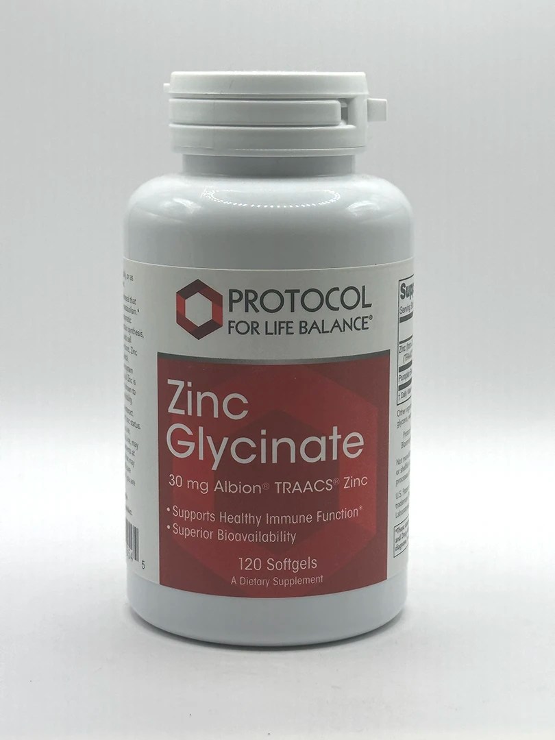 Protocol Zinc Glycinate / 30 mg Albion® TRAACS® Zinc 120 Softgels G