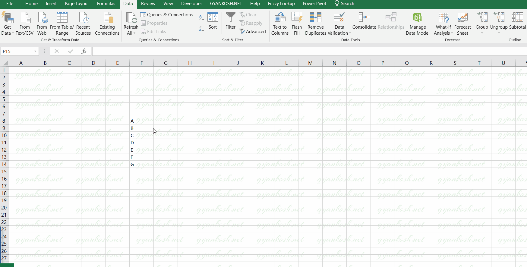 How to fold the rows and columns using GROUP UNGROUP in EXCEL