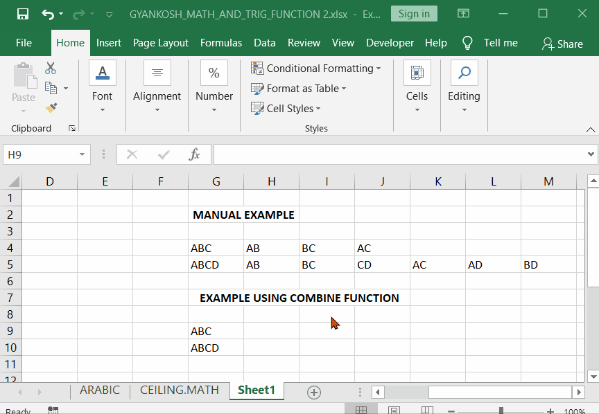 EXCEL GyanKosh Learning Made Easy