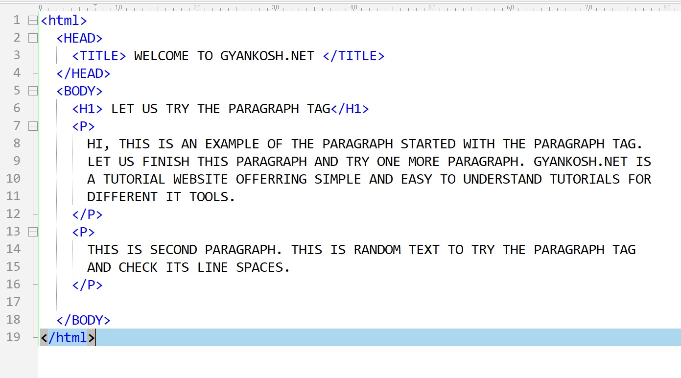 How to use Paragraph, HR Tag, BR Tag and DIV Tags in HTML
