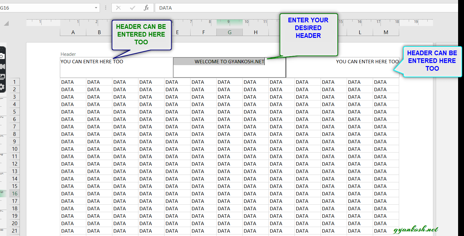 HOW TO PRINT PAGE NUMBER ALL THE PAGES IN EXCEL GyanKosh Learning