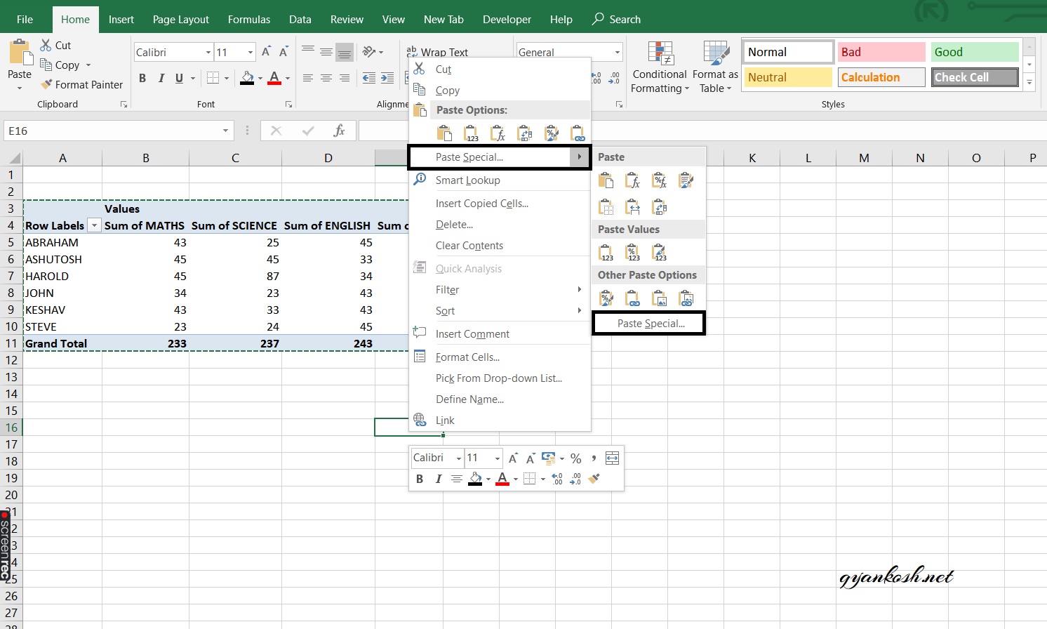 FREQUENTLY OCCURRING PROBLEMS IN PIVOT TABLES GyanKosh Learning