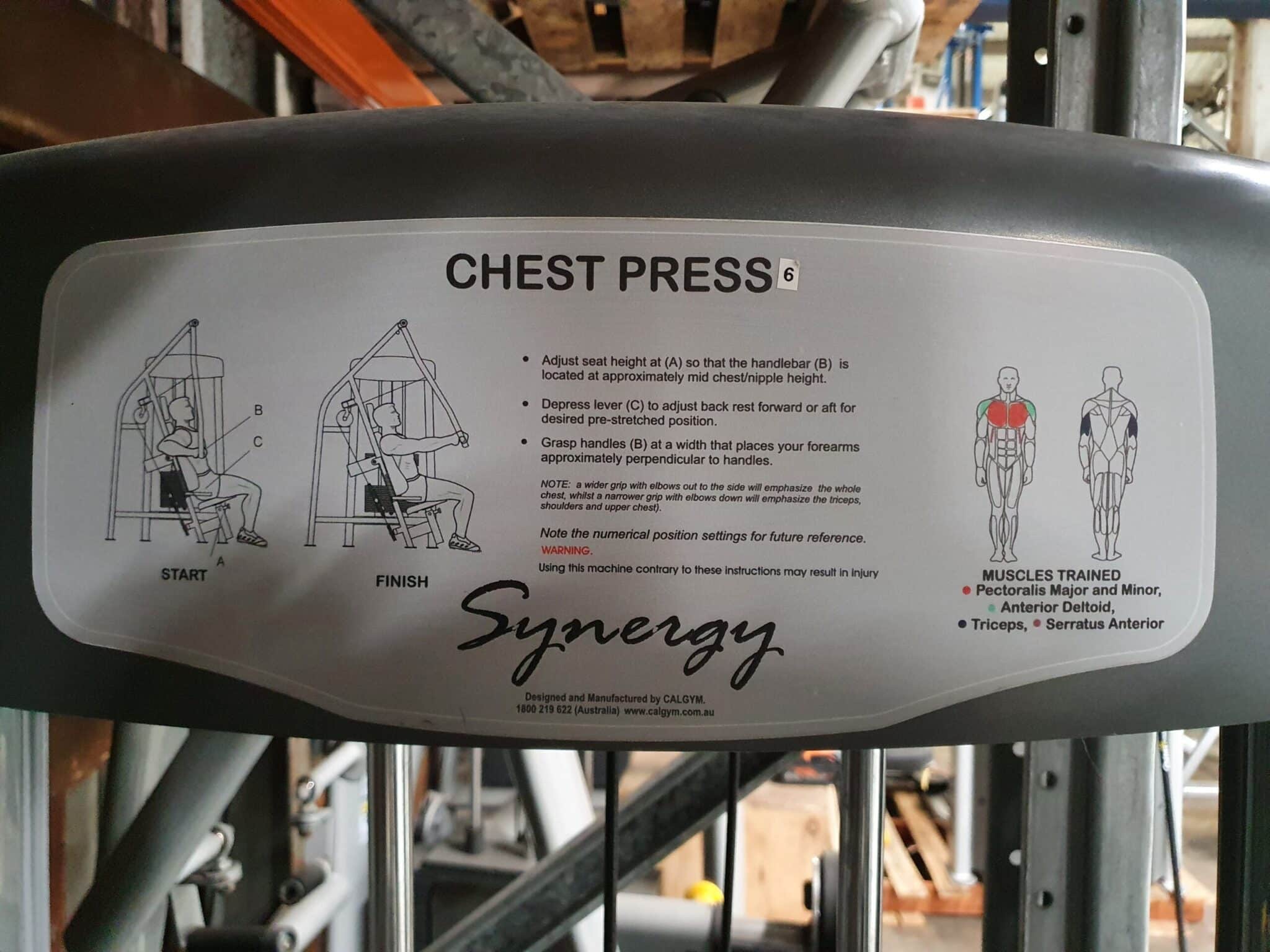 Synergy Chest Press Gym Solutions Sydney