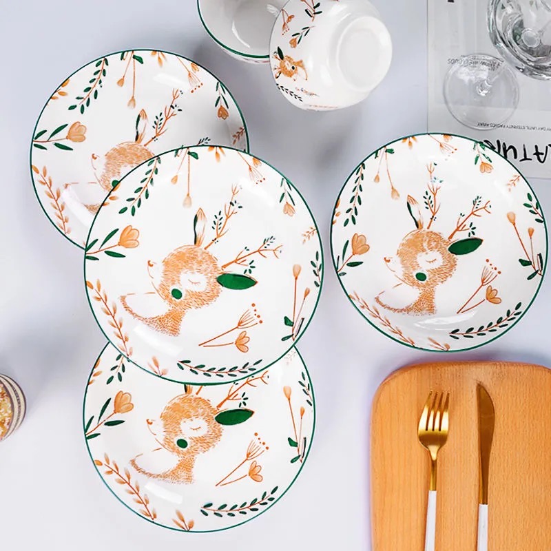 Personalized ceramic plate 8",9",10" in wholesale tableware H2looking