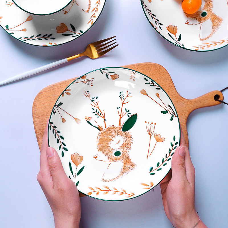 Personalized ceramic plate 8",9",10" in wholesale tableware H2looking