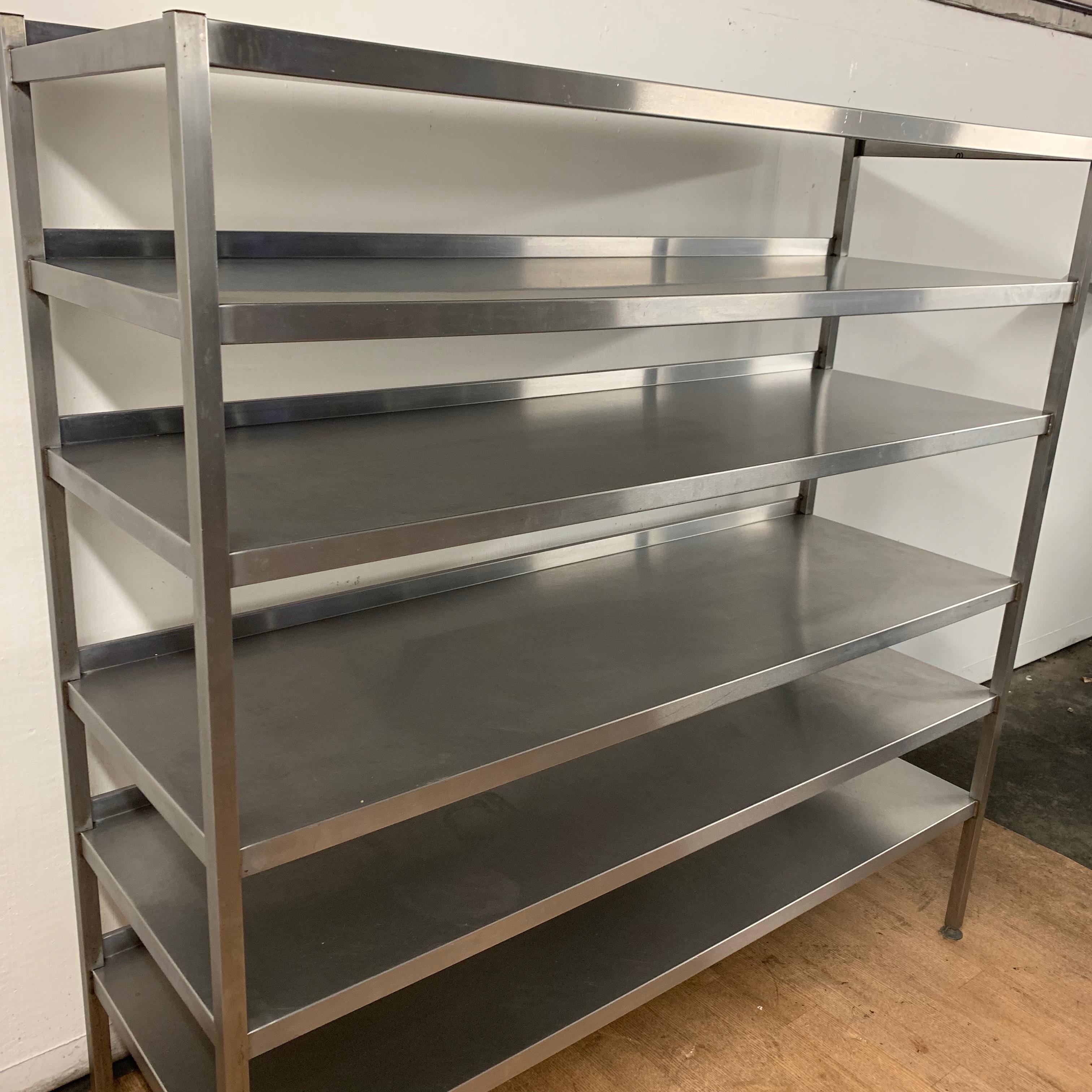Stainless Steel Shelves For Sale Used Stainless steel freestanding shelves 180cmW x 60cmD x 177cmH H2