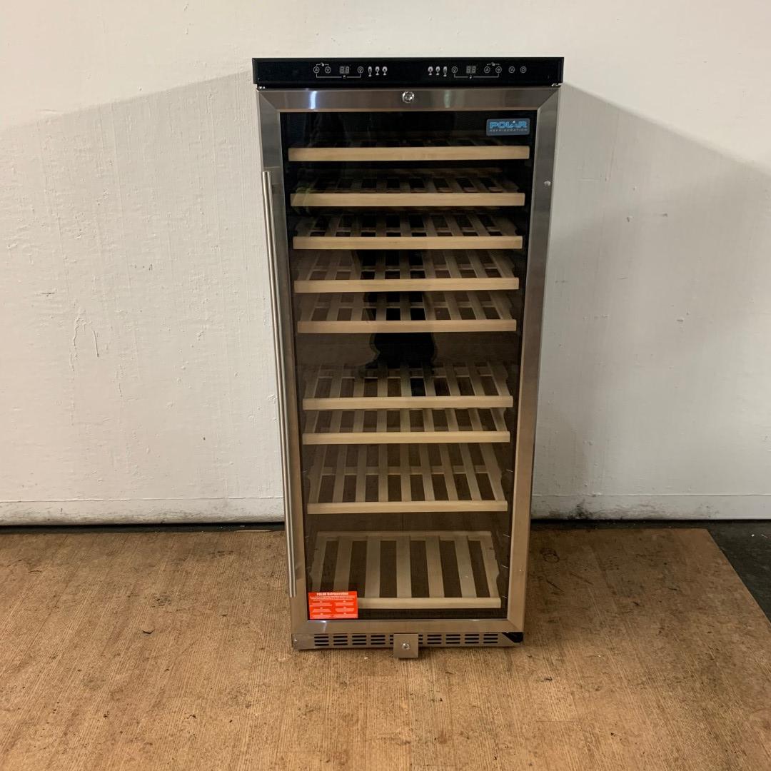 New B Grade Polar CE217 Dual zone wine fridge 60cmW x 57cmD x 145cmH