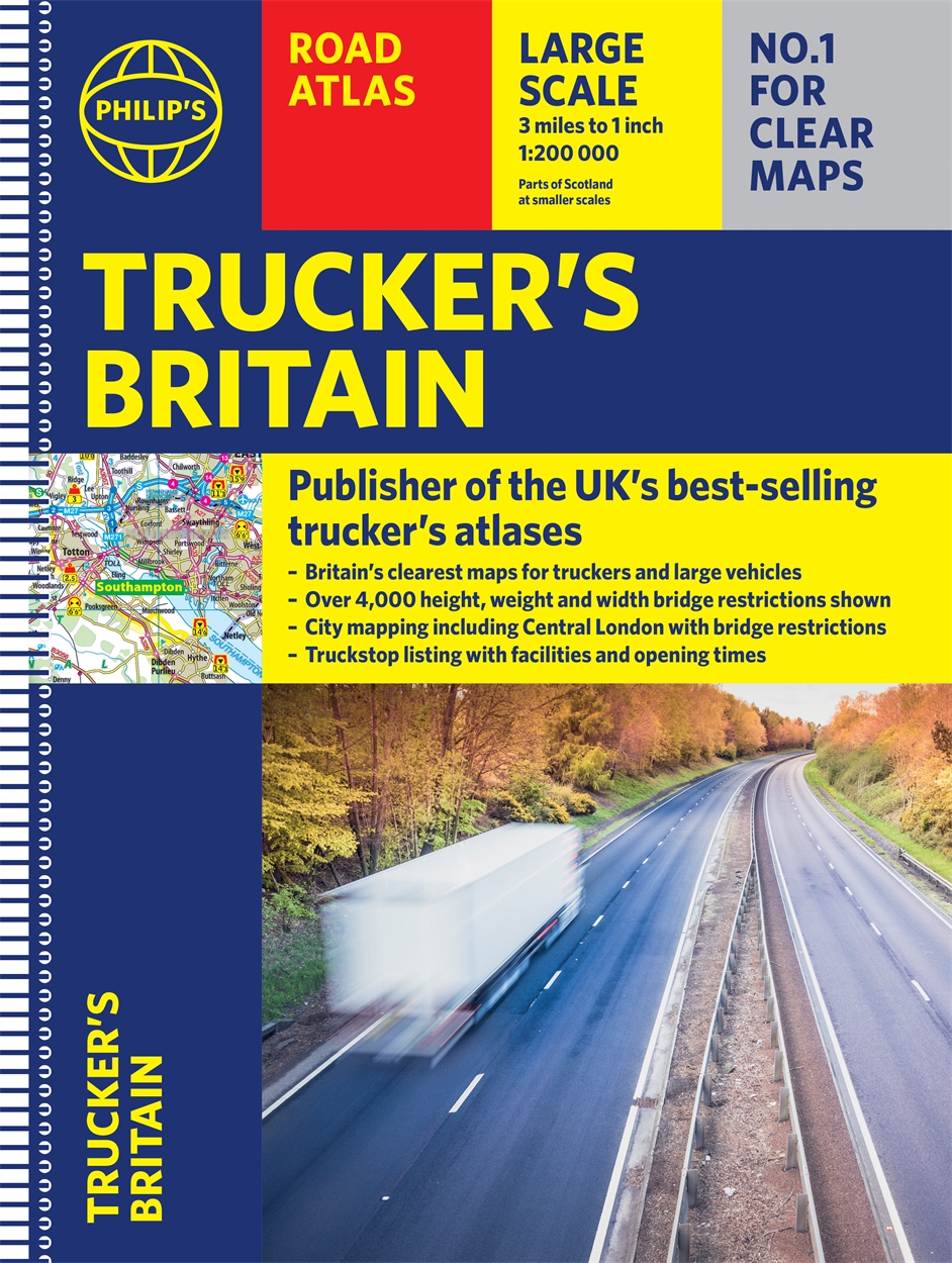 Best Road Atlas 2021 Philip's Trucker's Road Atlas Of Britain By | Hachette Uk