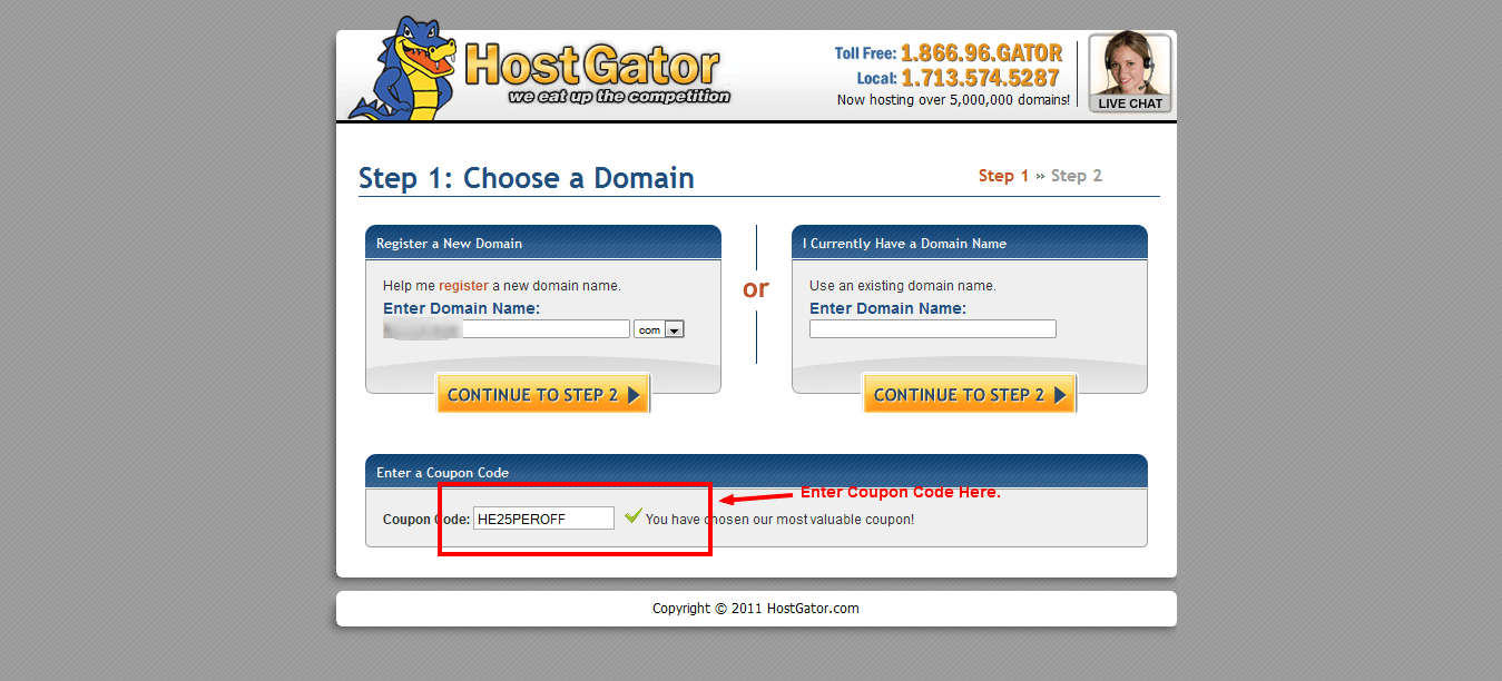 Hostgator Coupon Code 25 discount, Hostgator 25 percent discount