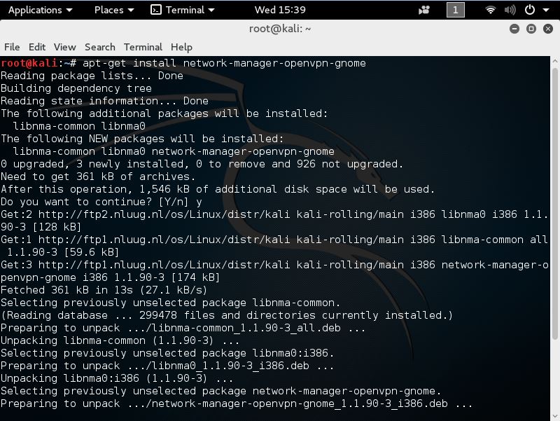 Installing VPN on Kali Linux 2016 Rolling Hacking Tutorials
