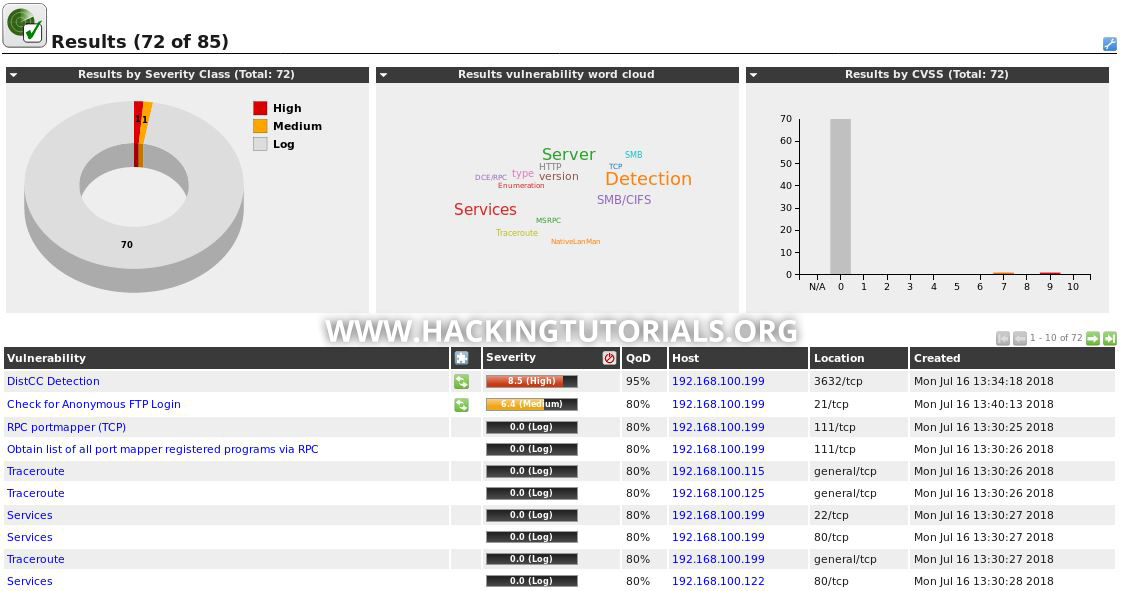 Vulnerability Scanning with OpenVAS 9 part 3 Scanning the Network