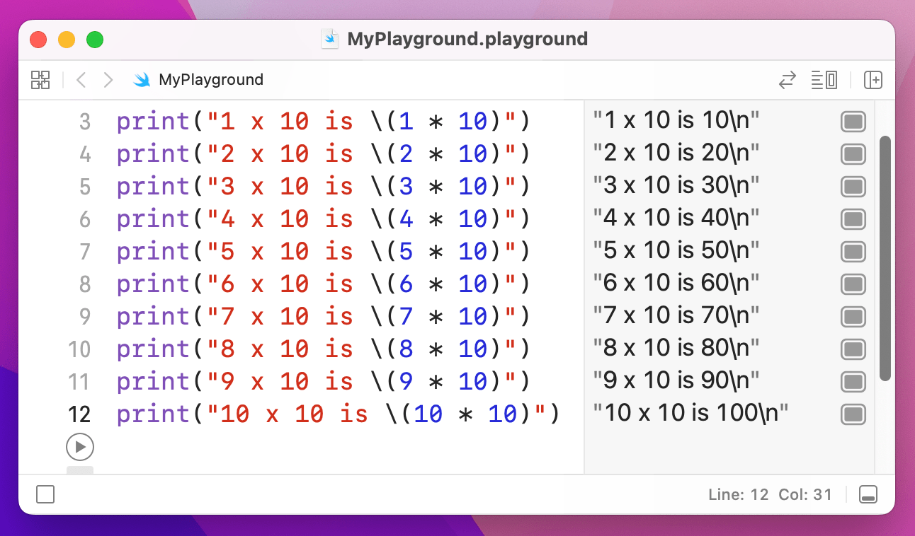 Loops a free Hacking with Swift tutorial