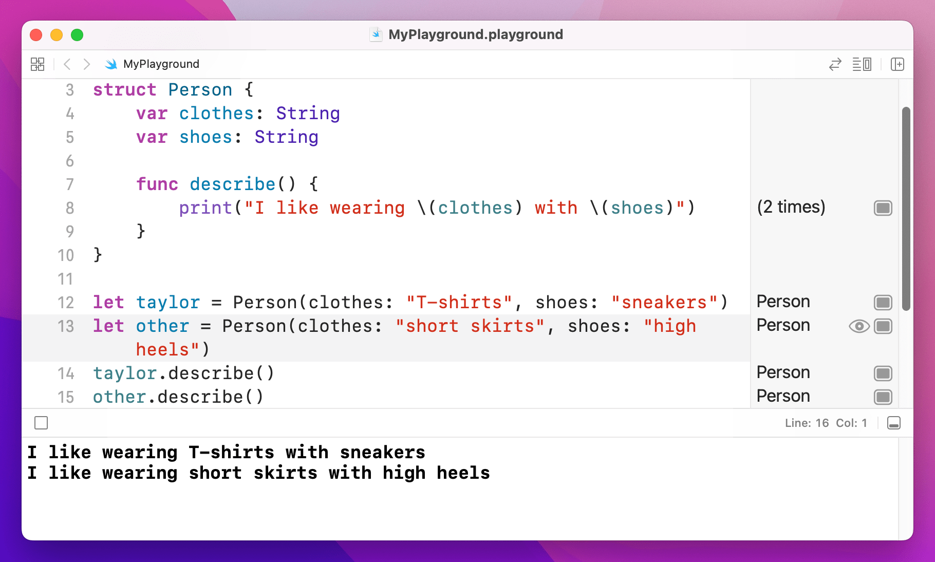 Properties a free Hacking with Swift tutorial