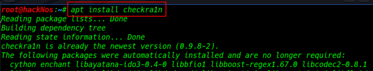 checkra1n install Kali Linux checkra1n jailbreak tool on