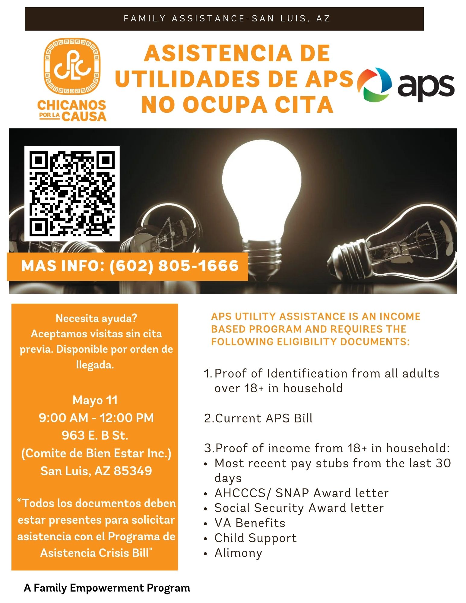 News APS Utility Assistance WalkIn Event HACY Housing Authority