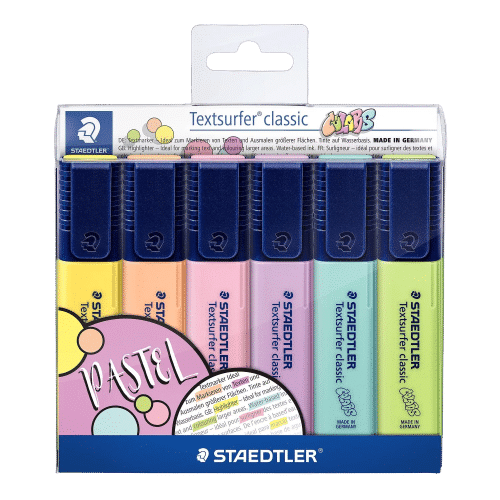 Staedtler Pastel Highlighter (6 Count) Hadafy